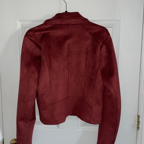 Dynamite Burgundy Suede Moto Jacket - Picture 6 of 9